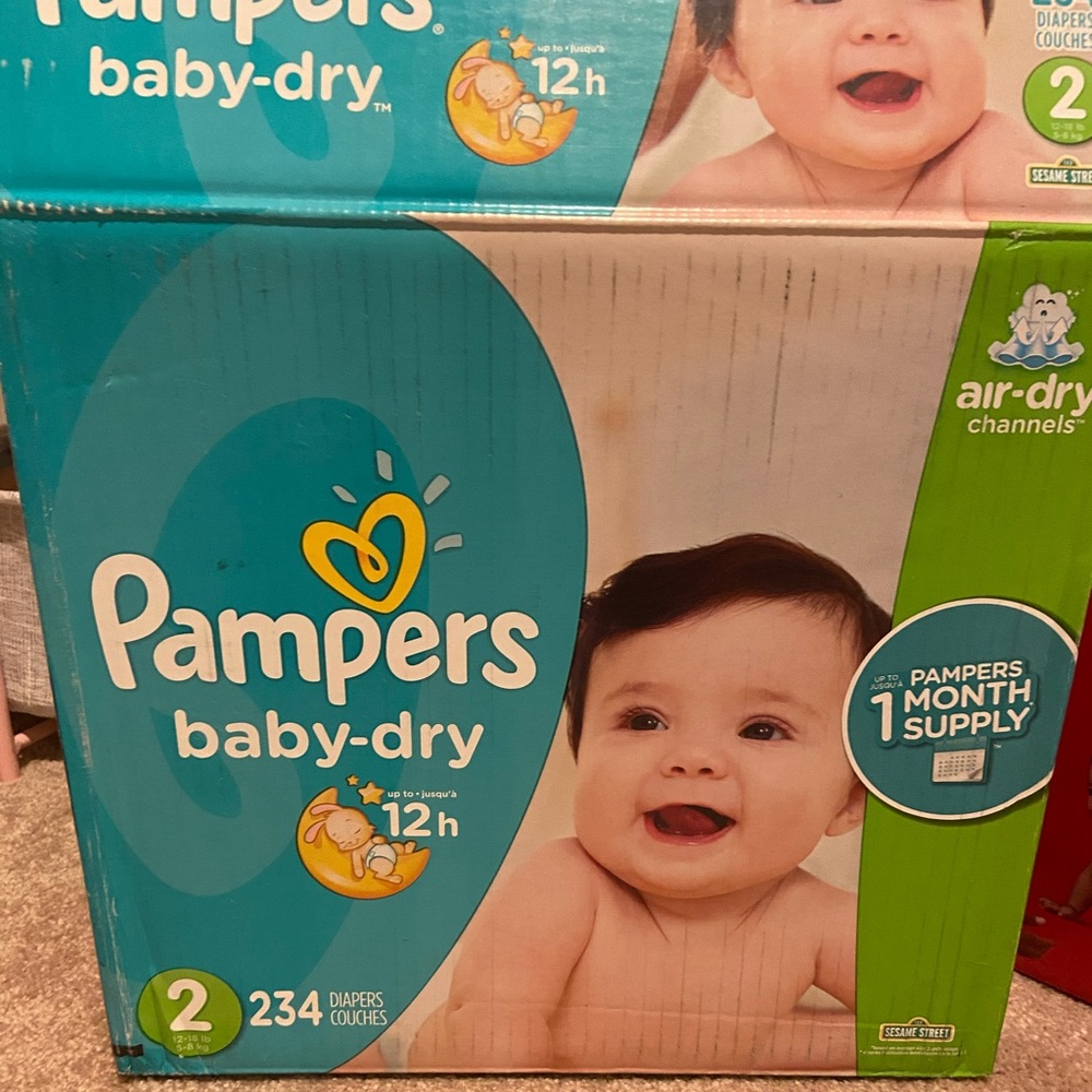 Pampers baby dry stage 2 diapers 234 count